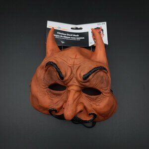 Red Devil Mask - Horned Demon, Scary Halloween Accessory, Mask , One Size, NWT